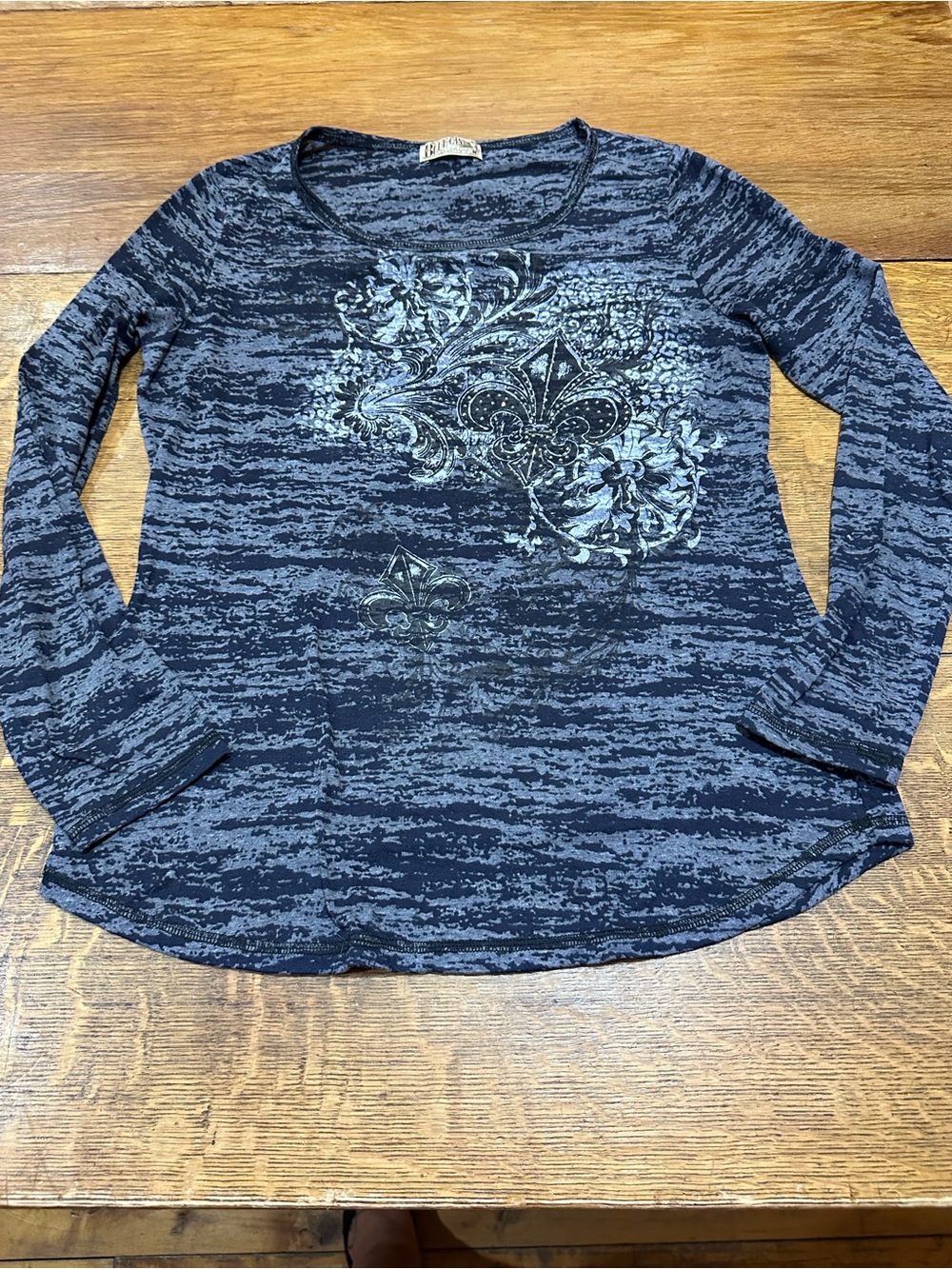 Blue Canyon sz med Y2K Heathered Long-Sleeve Top